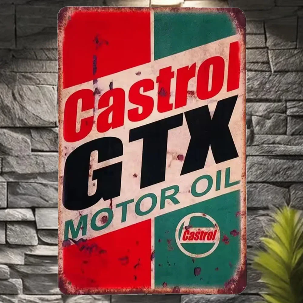 Vintage'owa blaszana tabliczka – Castrol Oil Gtx recenzja i cena